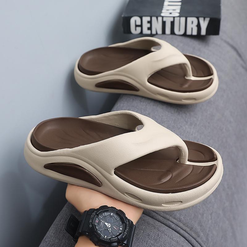 Fashion 2025 Summer Slippers Men Flip Flops Thick Soled EVA Soft Slides For Men Non-Slip Fashion Sandals Outdoor Beach Summer Shoes