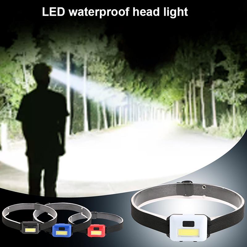 Mini Cob Headlight Portable Led Headlamp Waterproof Head Front Light With 3Modes Lighting Outdoor Camping Hiking Head Flashlight