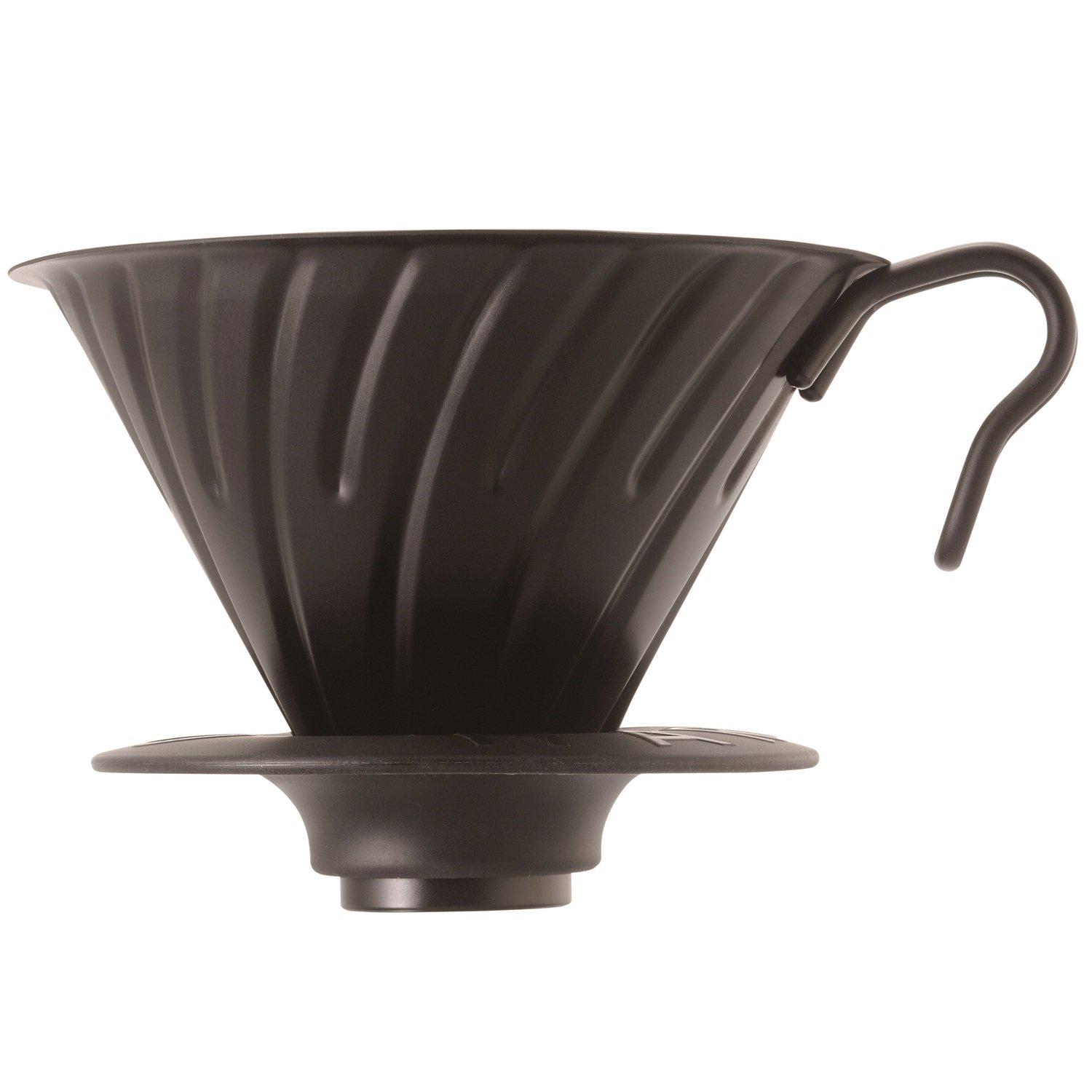 

HARIO V60 Metal Coffee Dripper, 1-4 Cups, Matte Black, VDM-02-MB