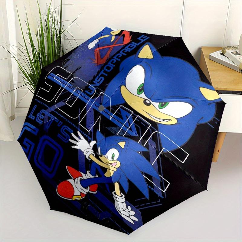 

Lets Go Sonic The Hedgehog Automatic Opening and Closing Fashion Umbrella - Suitable for Various Occasions, Outdoor Activities, Lightweight and Durabl