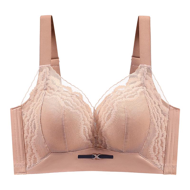 "Lace Breathable Adjustable Push-Up Bra - Anti-Sag, Wire-Free for All Bust Sizes"