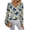 V-Neck Eyelet Print Sweater - Style HS-LY52