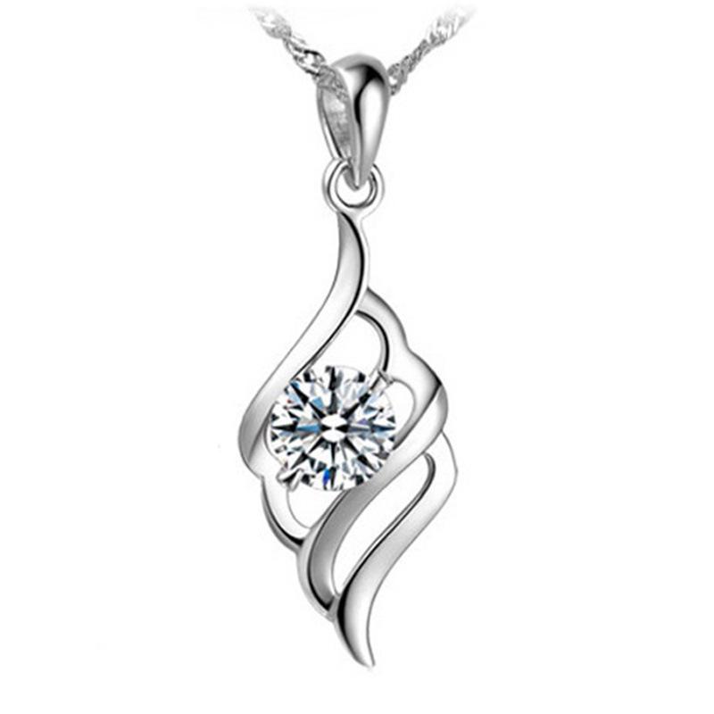 Angel's Feather Pendant: Korean Style Natural Crystal Jewelry