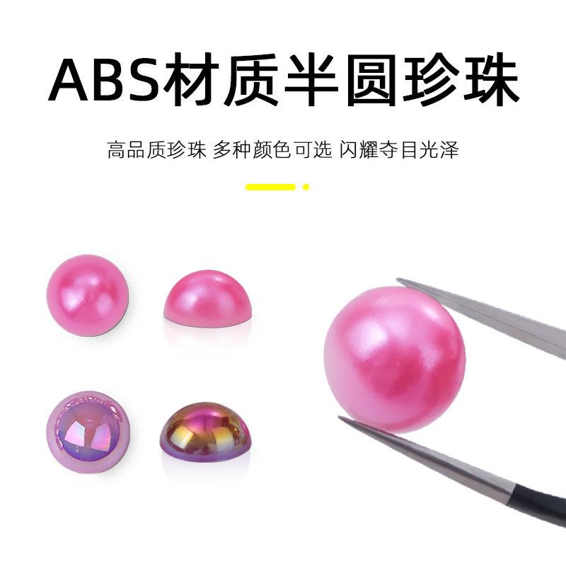 3-10Mm Perle Semi-Rotunde Mixte 5400 Buc Pungă Abs Evidențiere Perlă Plată Bricolaj Accesorii Îmbrăcăminte