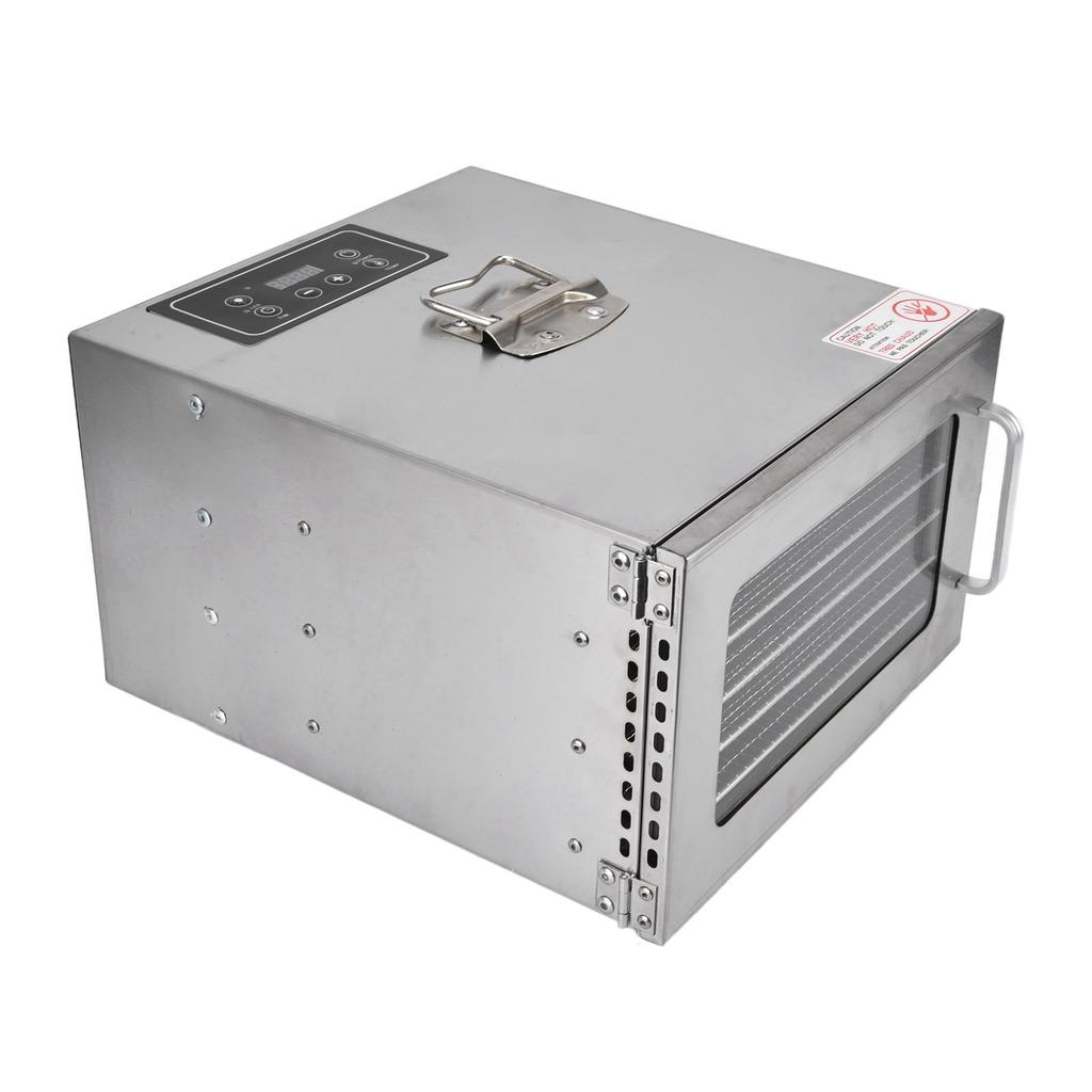 400W Sušička potravin Nerezová ocel 6 táců Elektrický stroj na sušení potravin na ovoce zeleninu US zástrčka