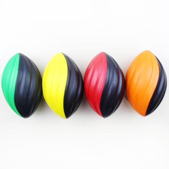 Soft Rugby Ball Kids Foam Spiral Football Toy Easy Grip Decompression Toy Hand-Eye Coordination Training Small Footballs for School Sports Party Game