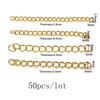 10/50pcs Stainless Steel Extension Chains with Lobster Clasps Connector Link Necklace Tail Making DIY Bracelet Accessories