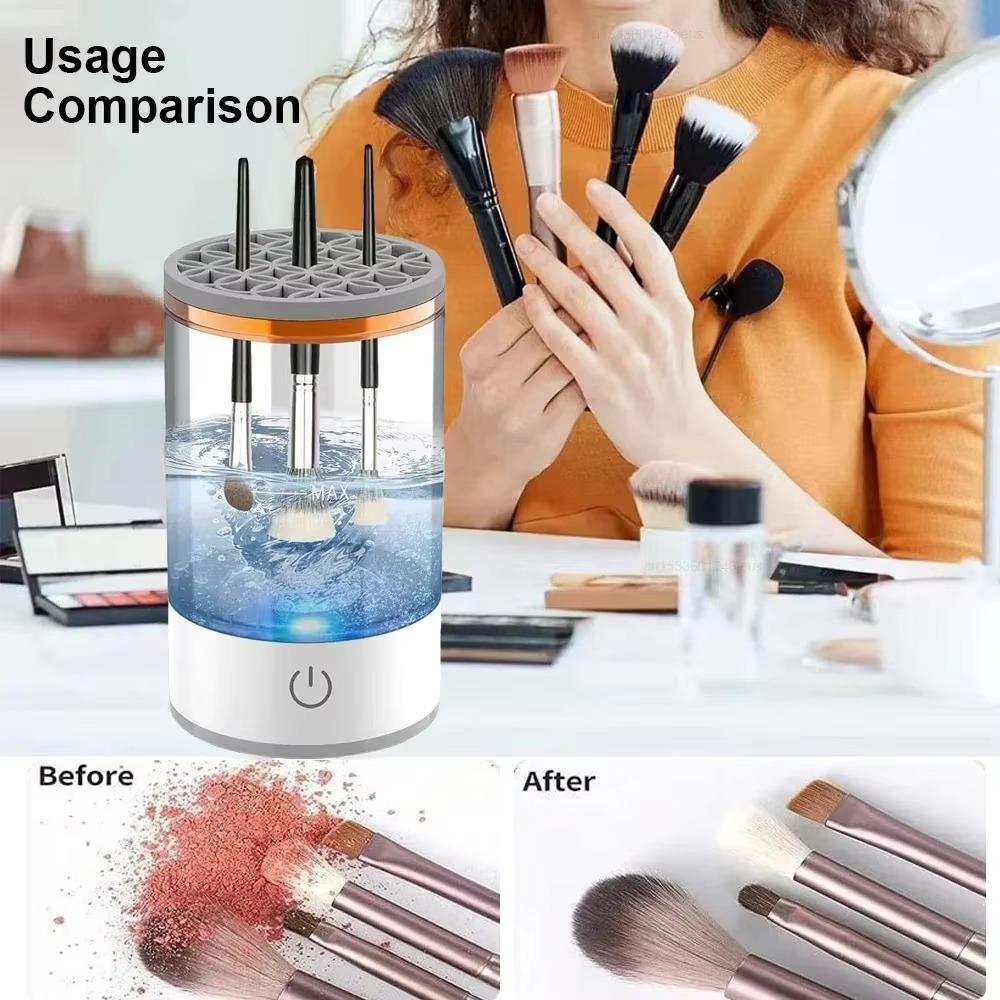 USB Electric Makeup Brushes Drying Rack 3 In 1 Brush Cleaning Machine New Makeup Brush Cleaner