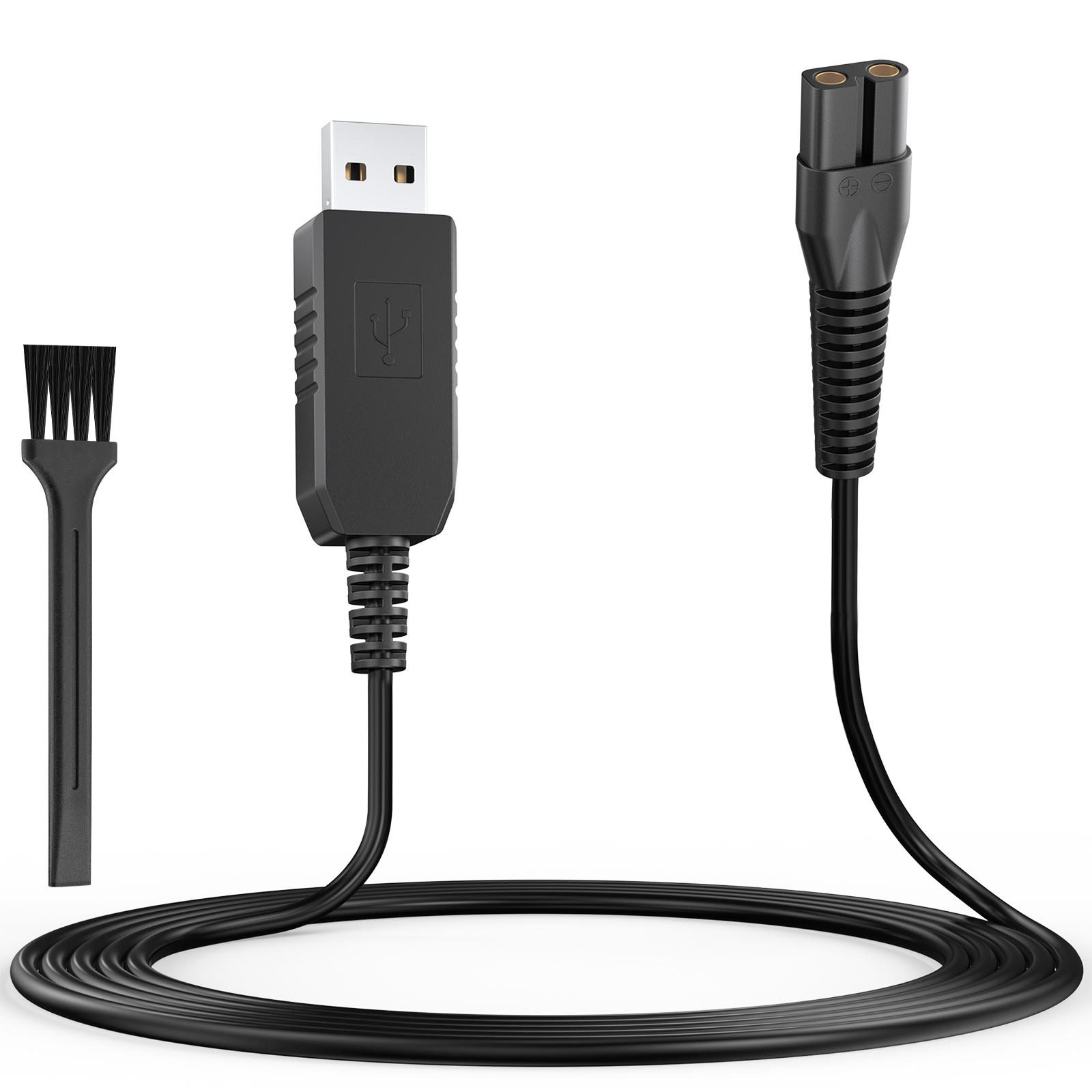 3.5V 1A USB Charger Charging Cable For Whal 9649 Adapter Charger Cord Only Compatible with Wahl  Cordless Trimmer 9649 With Cleaning Brush