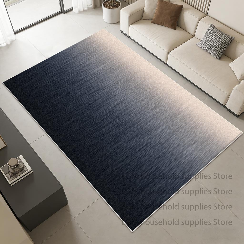 Modern Gray Minimalist Soft Rug Gradient Style Living Room Decoration Carpet Easy Clean Non-slip Big Size Floor Mat Bedside