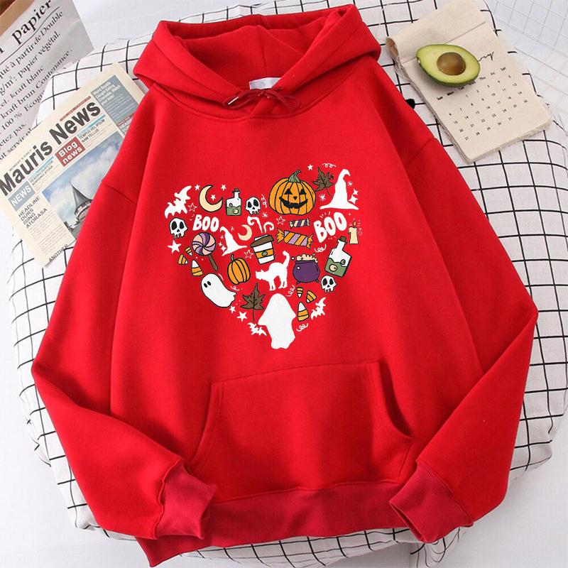 Halloween Boo Kürbis Liebe Hoodie Herren Damen Hoodie Cosplay Kleidung Streetwear Pullover Große Größen Sweatshirt Tops