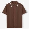 Kurzarmhemden für Herren Atmungsaktive Button-Down-Poloshirt-Oberteile Strandurlaub Leichte Golf-Hemden mit Kragen Herren Sommer Freizeit Gestrickte Hemden