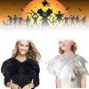Luxuriöser, langer champagnerfarbener Federschal für Damen, perfekt für Halloween-Kostüme