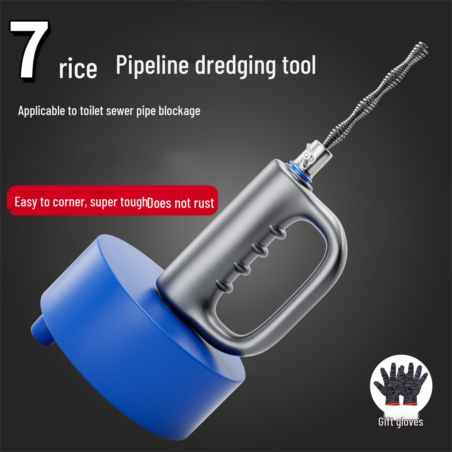 

Инструмент ручного привода для прочистки труб и канализации с проволокой из пружинной стали для туалетов и кухонь