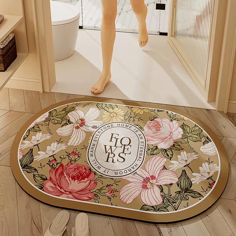 Nordic Bathroom Rugs Anti Slip Bath Mat Foot Mats Quick Dry Shower Carpet Toilet Rugs Door Mat Washable For Living Room