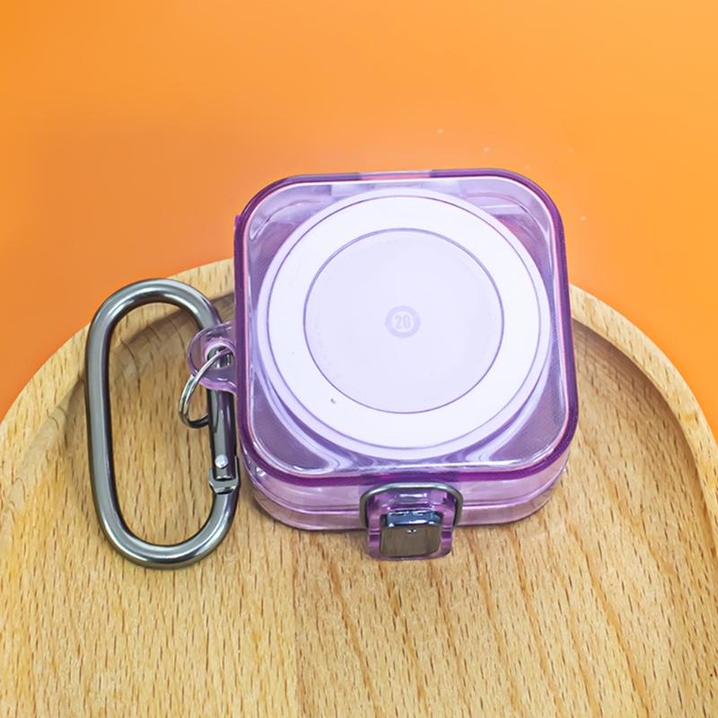 Clear Flexible Case with Carabiner Protector Cover for Rings Charger Shell Dustproof Charging Case Cover