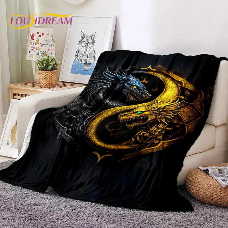 

Nature Yin Yang Chinese Tai Chi Bagua Soft Flannel Blankets,Throw Blanket Comfortable Blanket for Picnic Beds Home Bedroom Gift 75x90cm