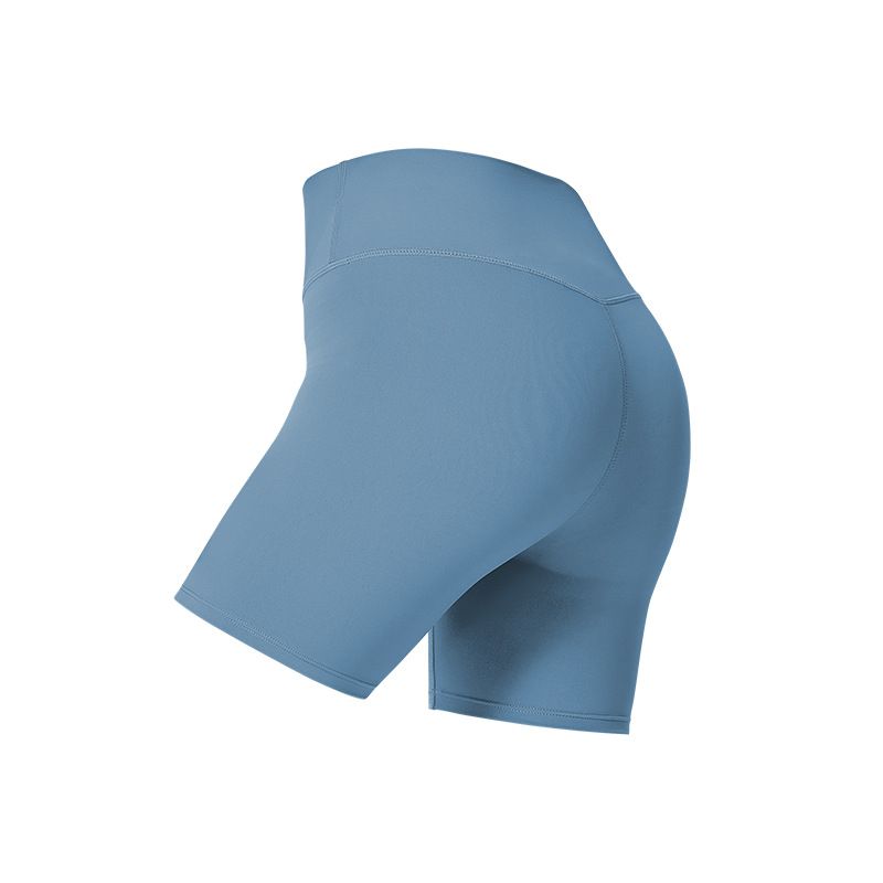 

Summer Jinammonia Cool Sweat-Wicking Sports and Fitness Shorts High Waist Hip Lift Outwear Bottoming Three-Point Yoga Shorts Peacock Blue (Linyin Blue) L