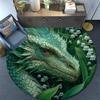 Dragon Round Area Rug,Carpet Rug for Living Room Bedroom Sofa Playroom Decor,Non-slip Floor Mat