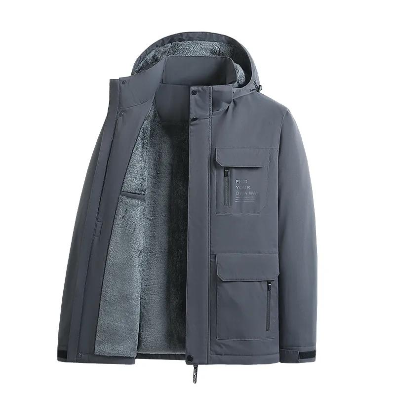 Men's Autumn/Winter Casual Warm Jacket Youth Oversized Slim-fit Hooded Jacket
