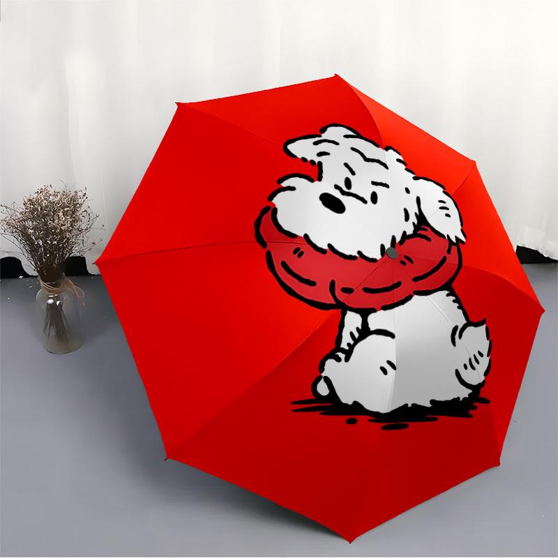 1pc Cute Dog Automatic Folding Umbrella - 8-Rib Automatic Open/Close, Large Canopy Birthday Festival Gift yy251217131