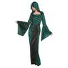 Fantasia de Cosplay de Feiticeira Verde, Roupa para Atividade de Festa de Halloween