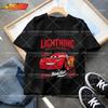 2026 Summer Kids T-shirt Short Sleeve Top Cartoon Cars Pixar Lightning McQueen Printed Boys Clothes Baby Tops 4-10 Years