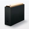 MUJI Polypropylene File Standard A4 Dark W10 x D32 x 83364687 Box, Type, Size, Gray, Approx. H24cm,