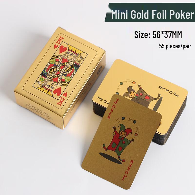 

Mini Golden Waterproof PVC Plastic Playing Cards - 4 Pack