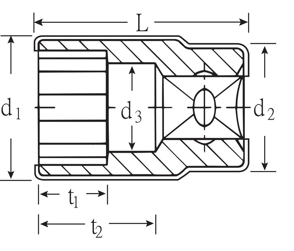 STAHLWILLE Insulated 14mm 1/2" Socket, Drive, 12179VDE-14