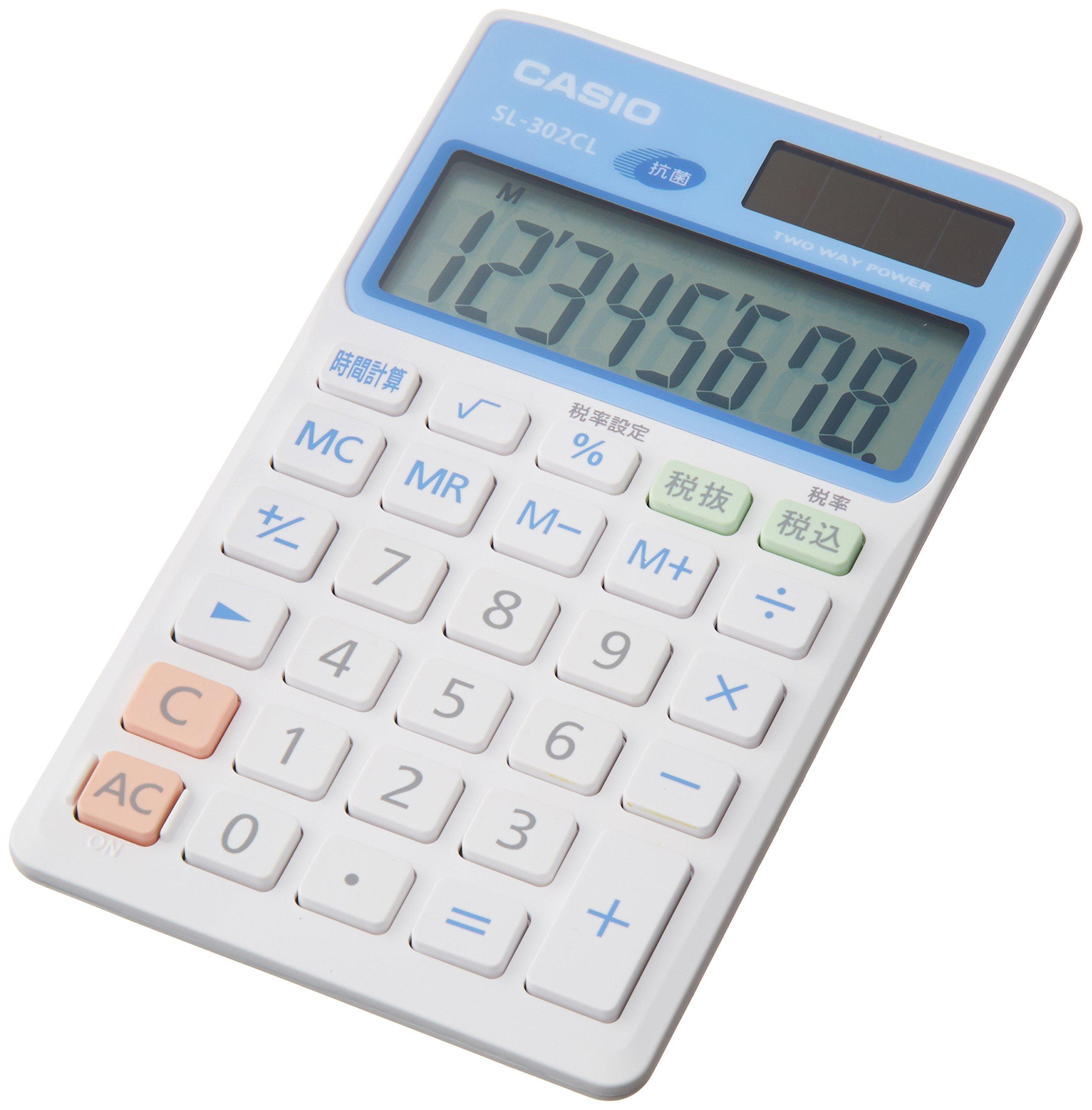 

Калькулятор Casio антибактериальный блокнотный тип 8 цифр SL-302CL-N