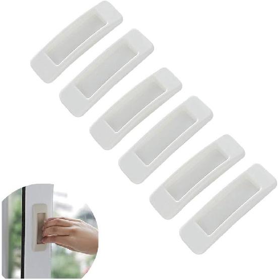 Meixinggu 6pcs Multipurpose Self-Stick Instant Cabinet Drawer Handle Helper Door Window Handle Sticker for Kitchen Bathroom Cupboards Drawers