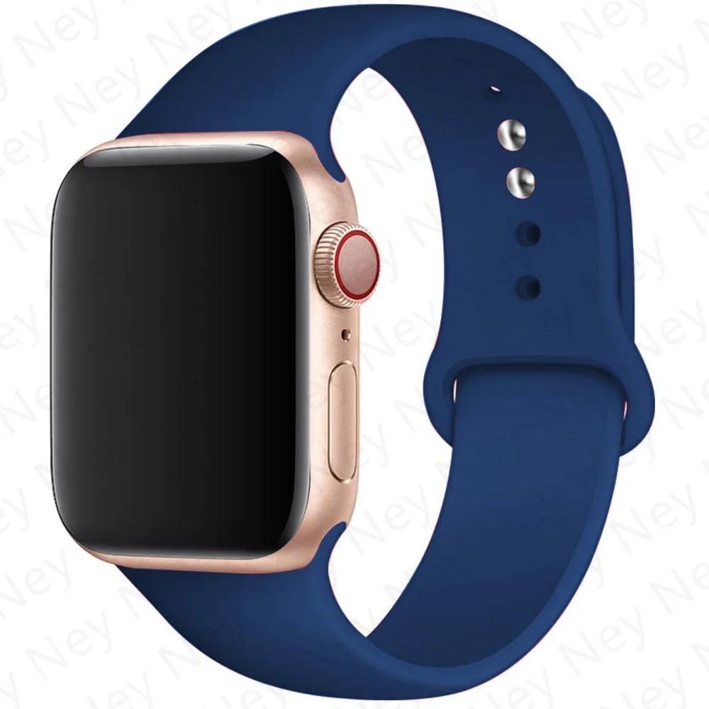 Silikonový řemínek pro Apple Watch 44mm 40mm 49mm 45mm 41mm 38mm 42mm Correa Belt Bracelet pro Apple Watch Series 9 8 7 6 5 3 SE Ultra 2