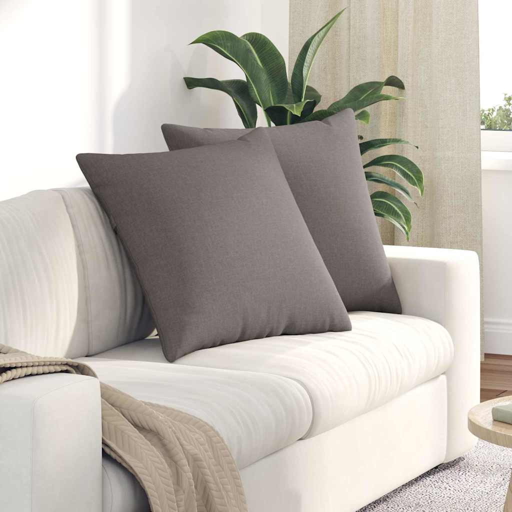 Sofa Cushions 2 Pcs Taupe 60 X 60 Cm Fabric