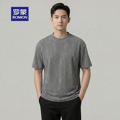 Men's Jacquard Knit Short Sleeve T-Shirt