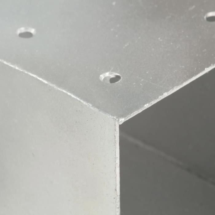 VidaXL Connecteurs de poteau 4pcs Forme en X Métal galvanisé 101x101mm
