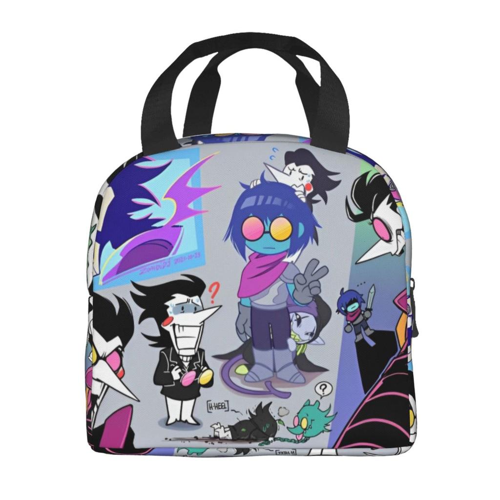 Deltarune Kapitel 3 Videospiele Merch Isolierte Lunchtasche Für Reiseaufbewahrung Lebensmittelboxen Wiederverwendbare Kühlbox Thermische Lunchbox