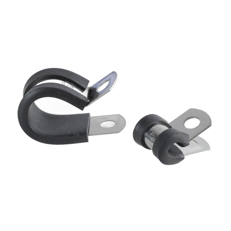 Pack of 176 Cable Clamps Assortment Set Rubber Insulated & Steel Cable Clamps Electrical Wiring Clamp for Automotive Use
