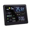 Wireless Weather Clock Indoor Outdoor Hygrometer Thermometer Air Pressure Sunset Sunrise Time Color Display Dual Alarm