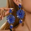Crystal Floral Shaped Earrings Jewelry Modern Style Earrings Popular Popular Style Earrings  Bride