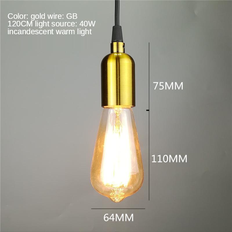 

Скандинавская Современная Минималистичная Креативная Светодиодная Люстра Гостевая Ресторан Кованое Железо Креативный Одноламповый Кованое Железо Домашнее Освещение With bulb золотой