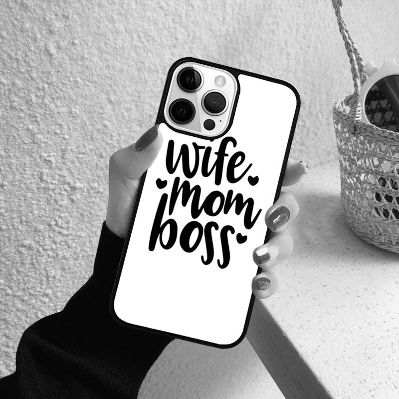 Super Manželka Šéfka Máma Pouzdro na Telefon pro iPhone 17 Air 16 PRO MAX 15 14 PLUS 12 11 13 Zadní Kryt Fundas Shell coque