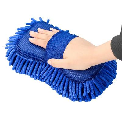 Car Wash Sponge 1PcMicrofiber Chenille Care Washing Brush Pad Cleaning Tool Auto Washing Towel Gloves Styling Accessories Gadget