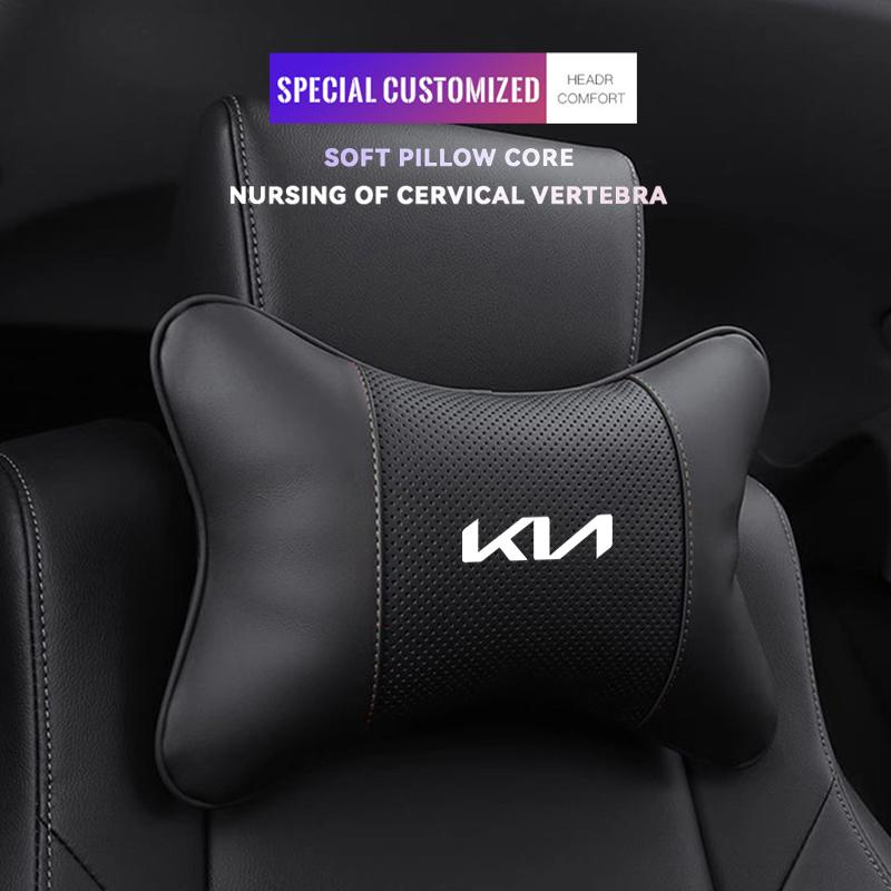 BBEG3 1Pcs Car Seat Headrest Neck Support Pillow Soft Pad For KIA RIO Ceed EV6 EV9 Stinger Forte Niro K9 K5 Soul Sorento Cerato Optima
