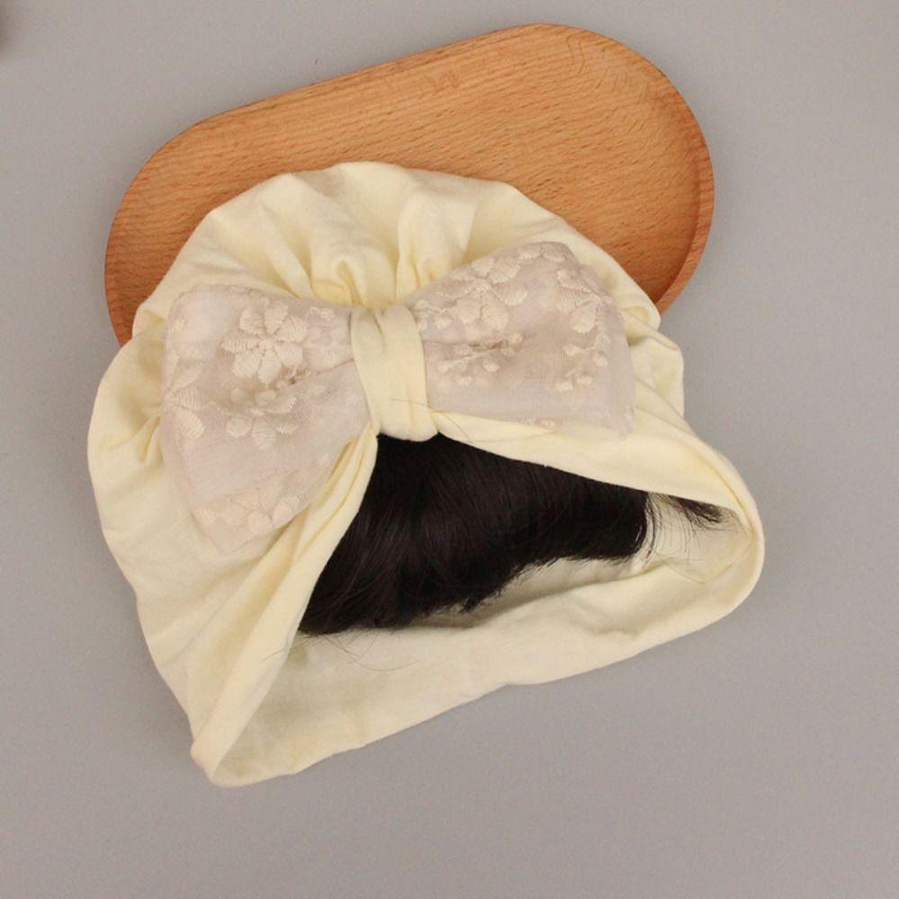 Newborn Bow Hat Wig S/M Infant Cotton Hats Hair Accessories Boys Girls Indian Caps