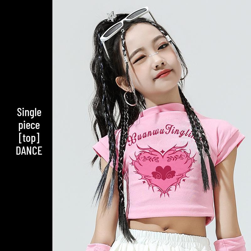 Girls' Jazz Hip Hop Dance Costume Set - Trendy Cheerleading Performance Outfit