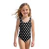 Girls One Piece Swimsuit Polka Dot Print Sleeveless Casual Swimwear for Summer Beach Pool Use Comfortable Fit