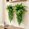 Real Touch Artificial Persian Fern Leafs Plastic Artificial Fern Hanging Plant  Outdoor Garden