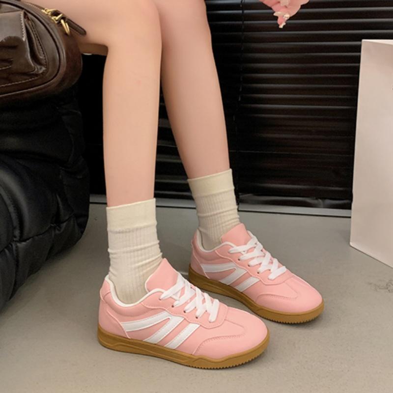 Spring Autumn Round Toe Thick Soled Non Slip Flat Sports Shoes Fashionable New Style Comfortable Plus Size Casual Women's Shoes
