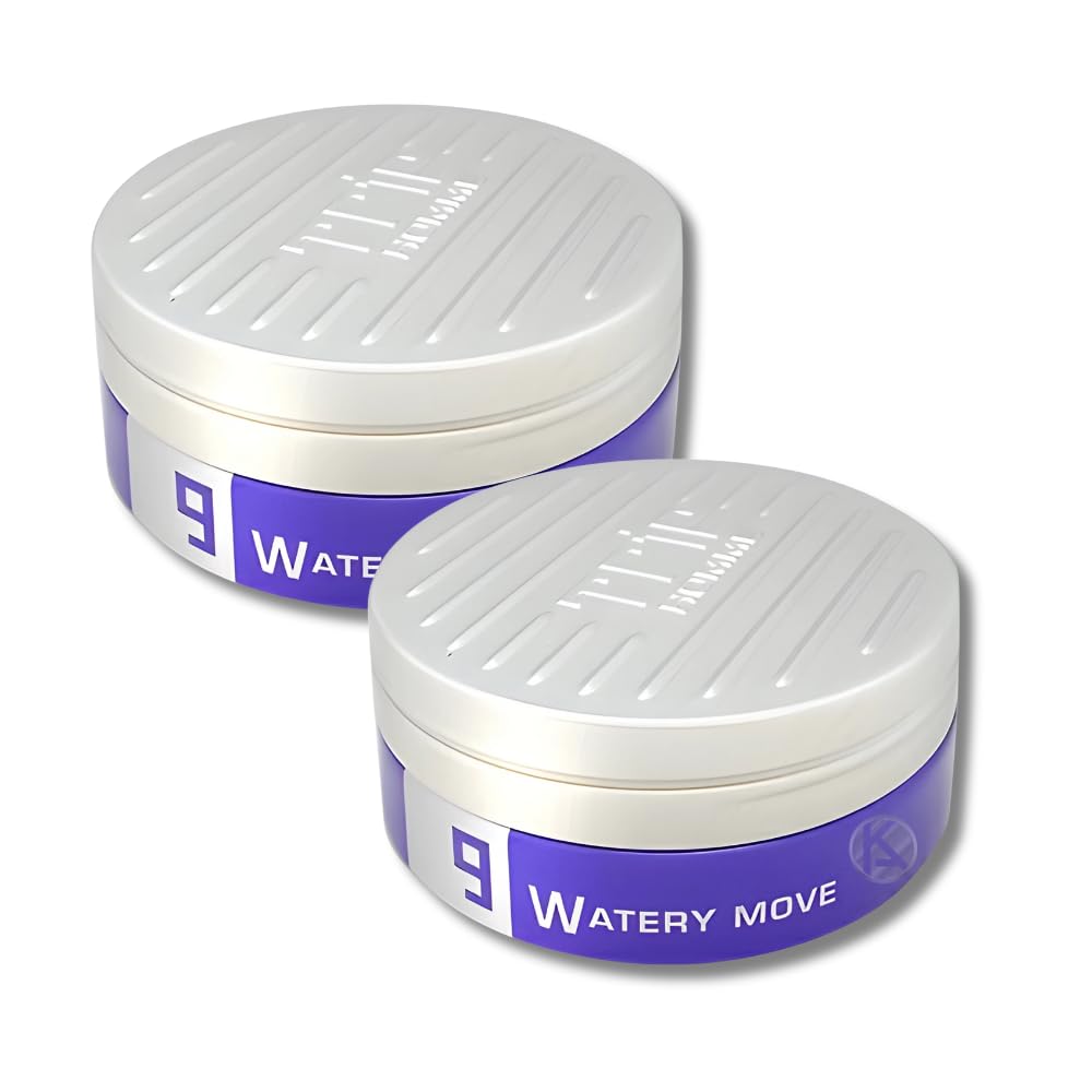 Lebel Trie Homme Watery Move 9 Wax x Clean Citrus Original Logo Product [105g 2] Wet-look, Shiny, Finish, Lightweight, Scent, Men s Hairstyle, синий